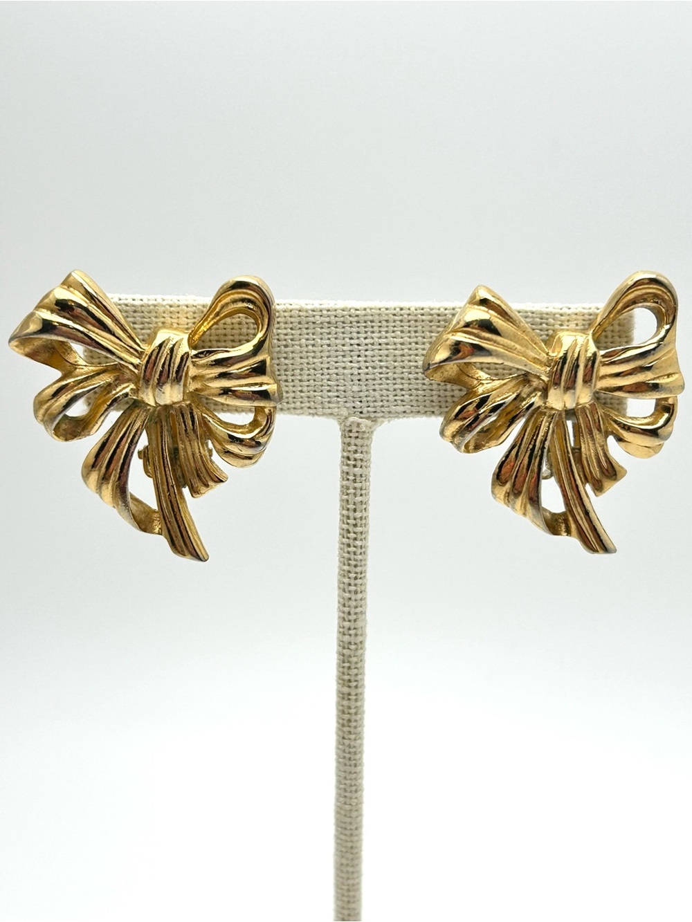 Givenchy Vintage Gold Bow Earrings